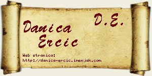 Danica Erčić vizit kartica